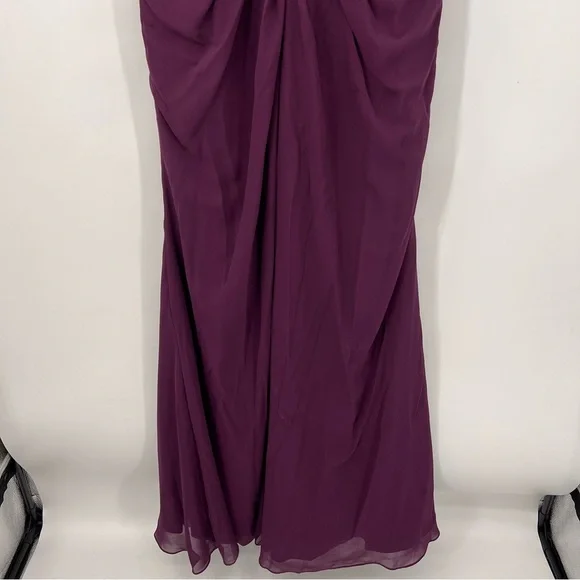 princess polly baby blue dress V-Neck Sleeved Long Bridesmaid Dress with Open Back main image 1